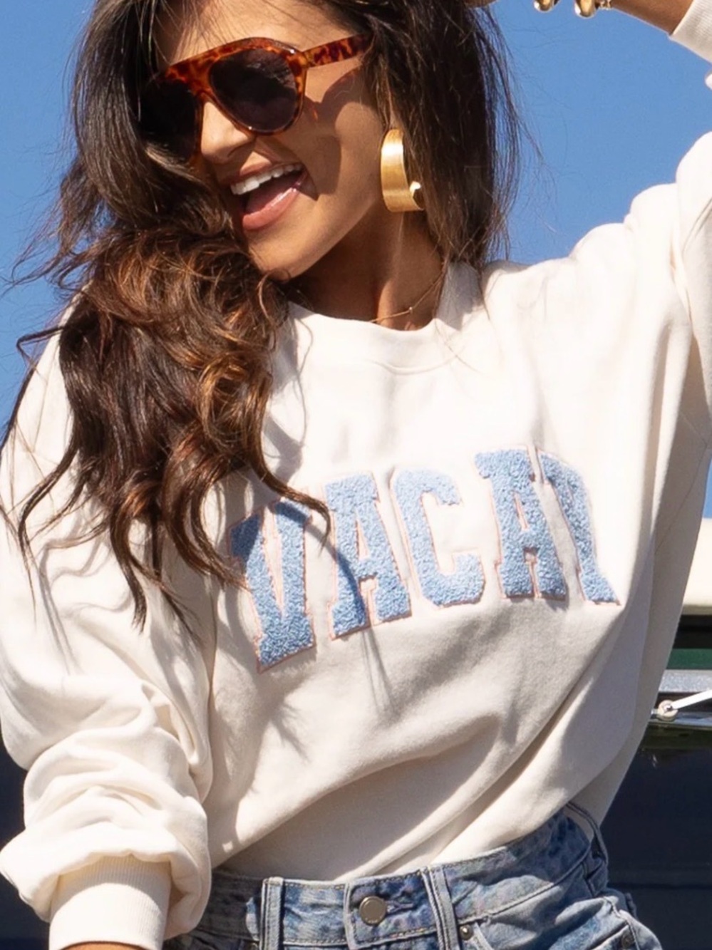 Z Supply Oversized Vacay Graphic Sweatshirt Small